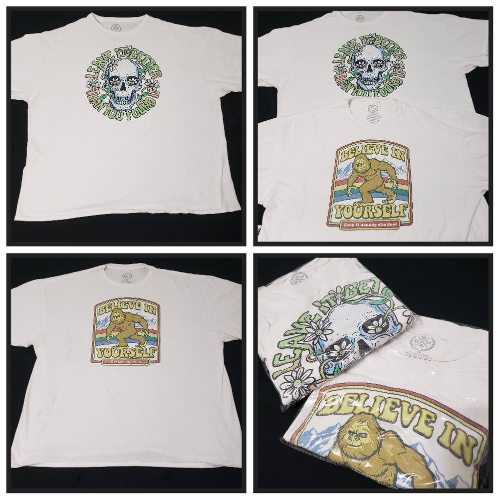 DOM Skull Leave It Better Than You Found It & Believe In Yourself 3xl Men's T's
